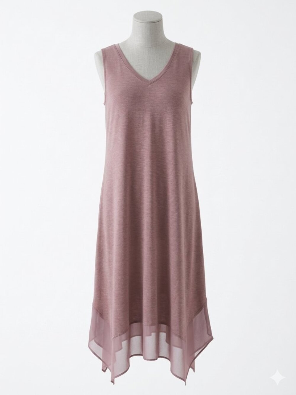 LOGO Elegant Taupe Sleeveless Maxi Dress Size L With Pockets